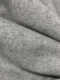 Light Gray Polyester/Wool Heathered Flannel Suiting 58W
