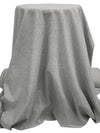 Light Gray Polyester/Wool Heathered Flannel Suiting 58W