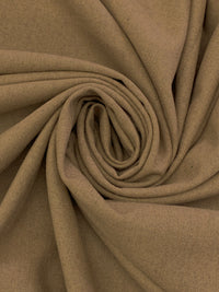Toffee Brown Polyester/Wool Heathered Flannel Suiting 58W