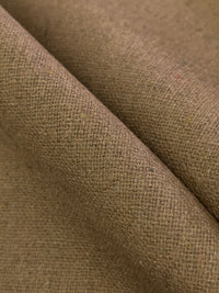 Toffee Brown Polyester/Wool Heathered Flannel Suiting 58W