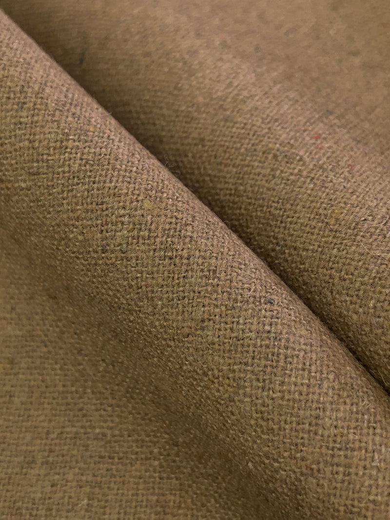 Toffee Brown Polyester/Wool Heathered Flannel Suiting 58W