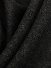 Dark Charcoal Polyester/Wool Heathered Flannel Suiting 58W