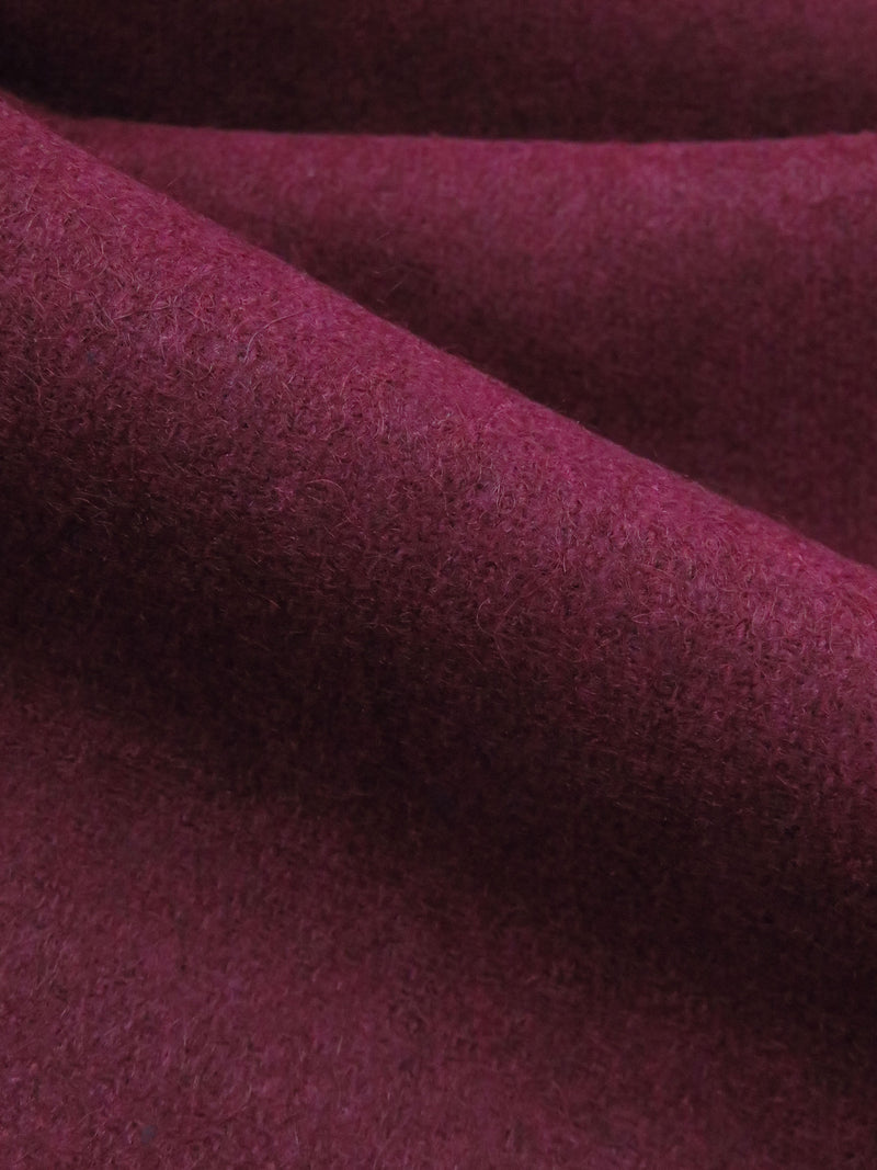 Royal Burgundy Polyester/Wool Melton Coating 58W