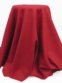 Cardinal Red Polyester/Wool Melton Coating 58W