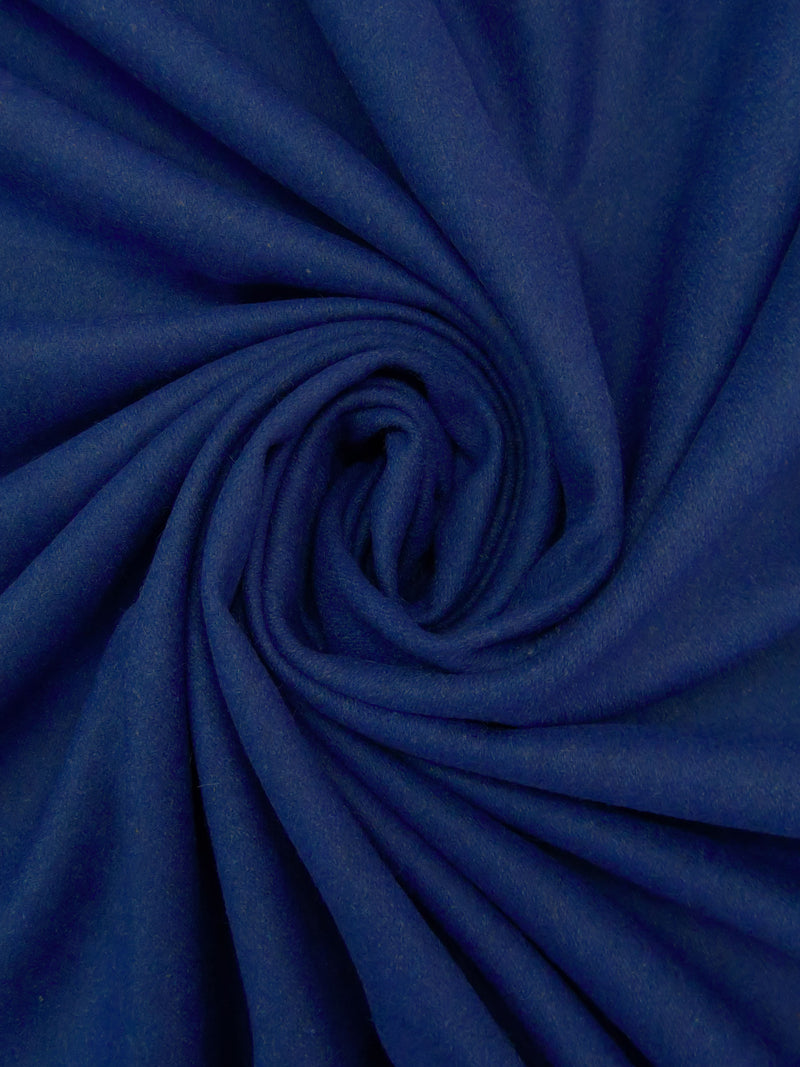 Midnight Blue Polyester/Wool Melton Coating 58W