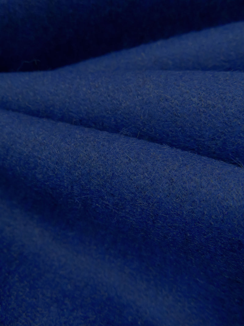 Midnight Blue Polyester/Wool Melton Coating 58W