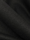 Black Polyester/Wool Melton Coating 58W