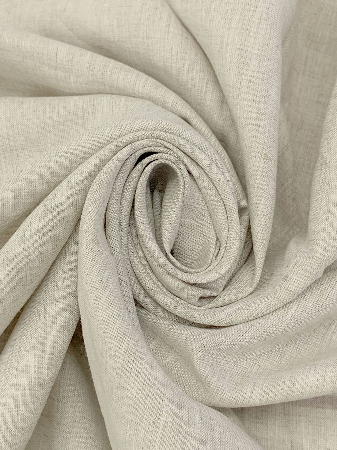 Sandstone/White 100% Linen Light-Weight Yarn-Dyed Chambray Linen 58W
