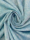 Moonstone Blue/White 100% Linen Light-Weight Yarn-Dyed Chambray Linen 58W