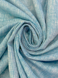 Moonstone Blue/White 100% Linen Light-Weight Yarn-Dyed Chambray Linen 58W