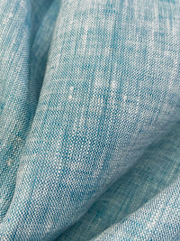 Moonstone Blue/White 100% Linen Light-Weight Yarn-Dyed Chambray Linen 58W