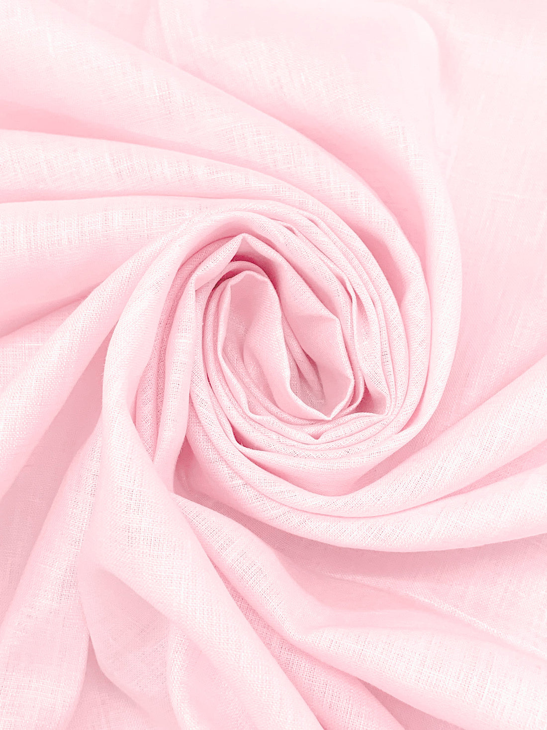 Palest Ballet Pink 100% Linen Light-Weight Yarn-Dyed Chambray Linen 58W