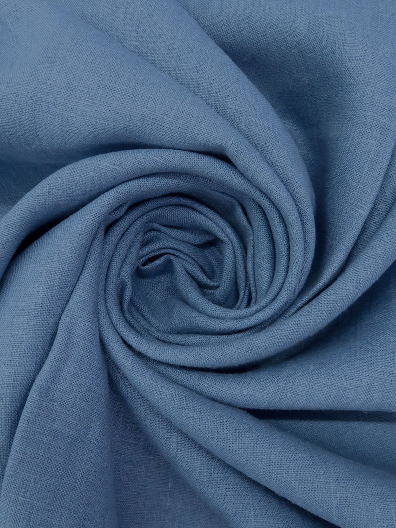 Queen Blue 100% Linen Midweight Woven 58W