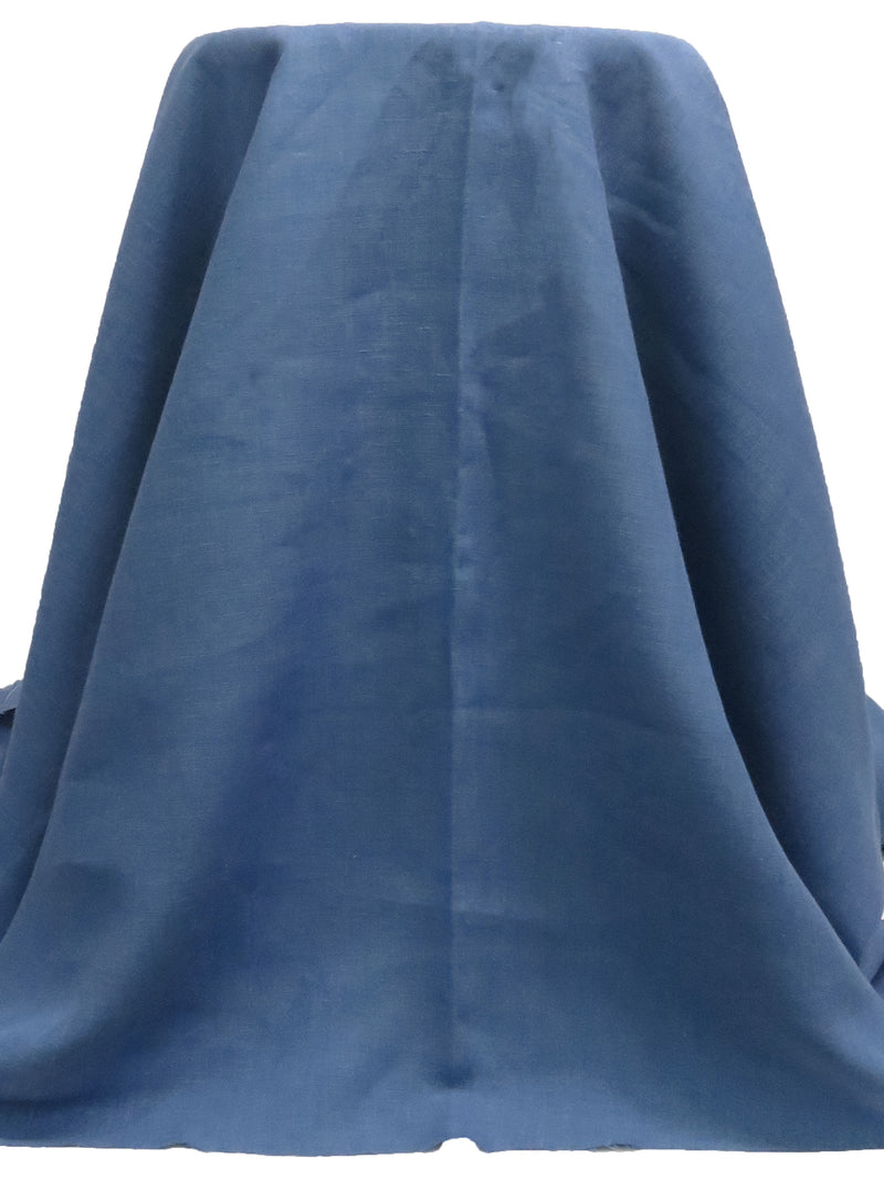 Queen Blue 100% Linen Midweight Woven 58W