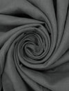 Charcoal Gray 100% Linen Midweight Woven 58W