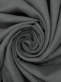 Charcoal Gray 100% Linen Midweight Woven 58W