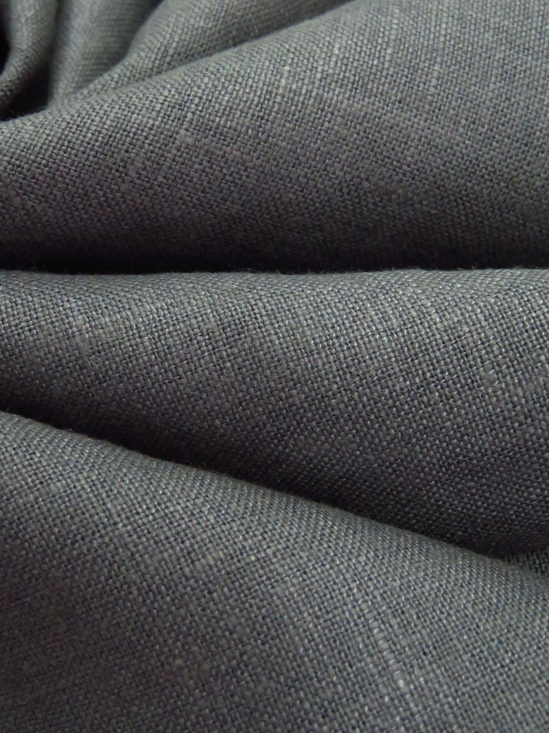Charcoal Gray 100% Linen Midweight Woven 58W