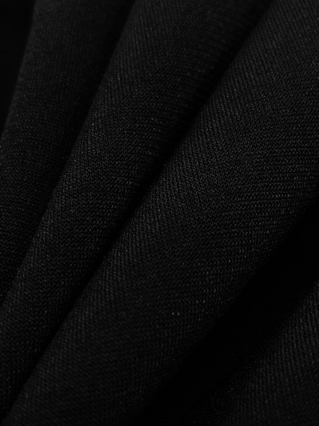 Black Polyester/Lycra ITY Knit 58W