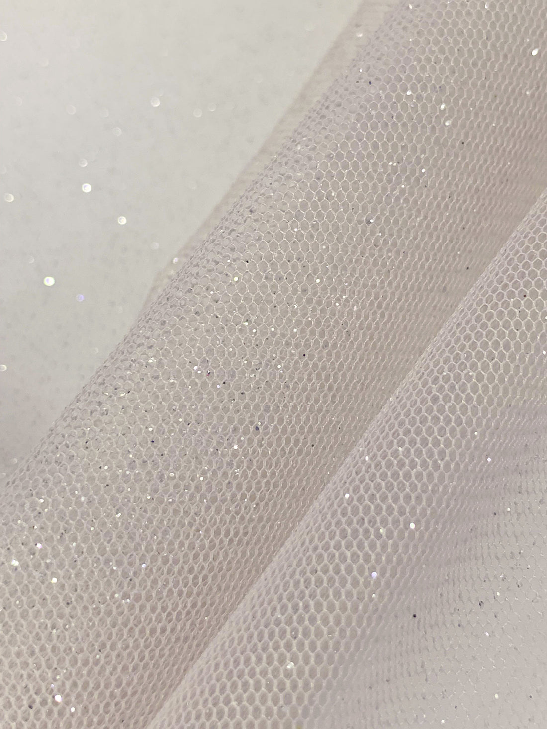 Antique Stone/Silver 100% Nylon Sparkle Tulle Netting 58W