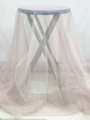 Antique Stone/Silver 100% Nylon Sparkle Tulle Netting 58W