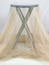 Soft Taupe Tan/Silver 100% Nylon Sparkle Tulle Netting 58W