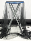 Black 100% Nylon Soft Bobbinette Netting 56W