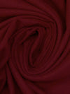 Dark Rosewood Red Polyester/Wool Melton Coating 58W