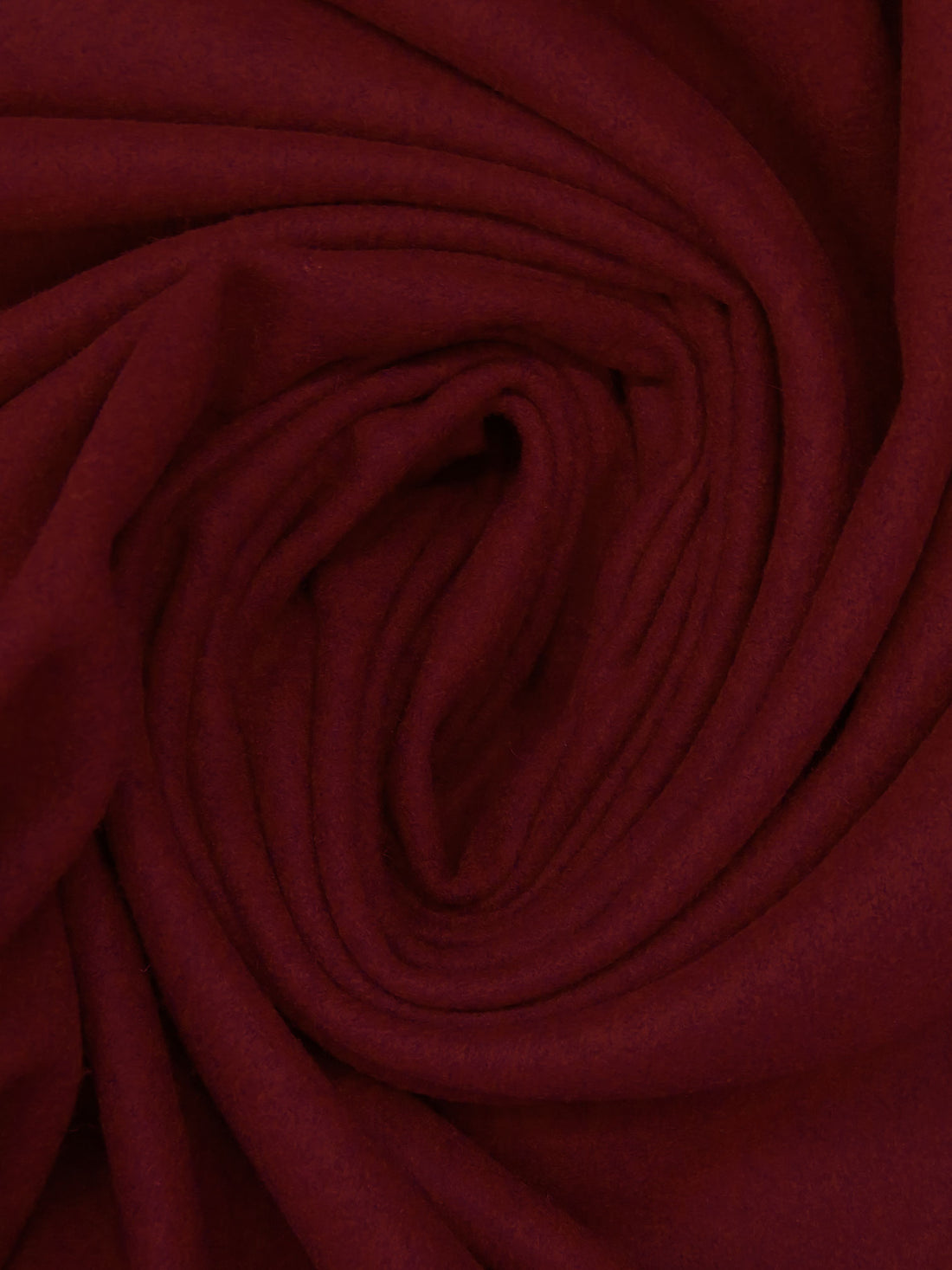 Dark Rosewood Red Polyester/Wool Melton Coating 58W