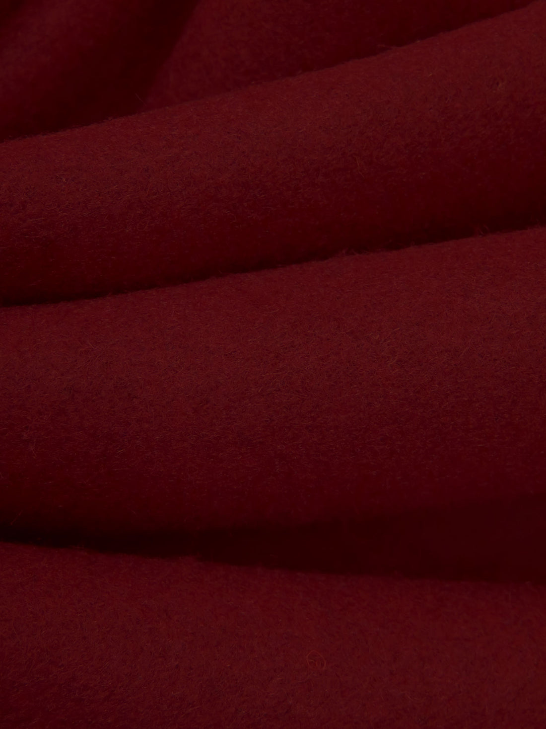 Dark Rosewood Red Polyester/Wool Melton Coating 58W