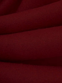 Dark Rosewood Red Polyester/Wool Melton Coating 58W