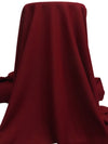 Dark Rosewood Red Polyester/Wool Melton Coating 58W