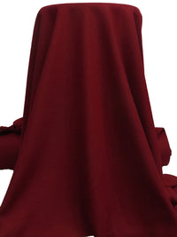 Dark Rosewood Red Polyester/Wool Melton Coating 58W