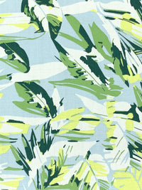 Turquoise Mist/Iguana Green/Multi Cotton/Lycra Floral Print Poplin Shirting 55W