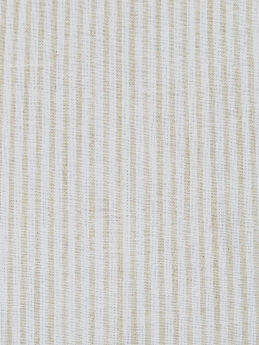 Light Sand/White 100% Linen Small Vertical Stripe Weave Shirt Weight Woven 56W