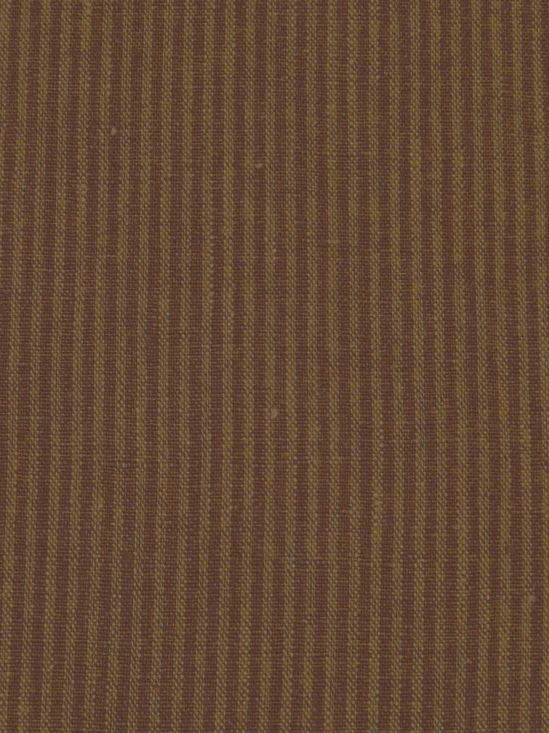 Chocolate/Muted Field Drab 100% Linen Small Vertical Stripe Weave Suiting 58W