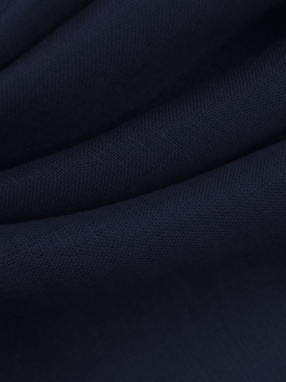 Midnight Navy 100% Linen Shirt Weight Woven 55W
