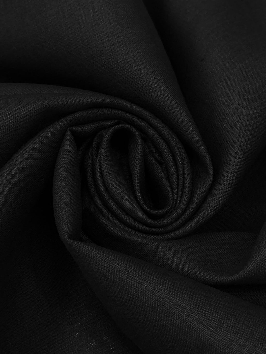 Black 100% Linen Shirt Weight Woven 57W