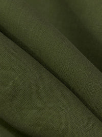 Dark Olive Green 100% Linen Shirt Weight Woven 59W