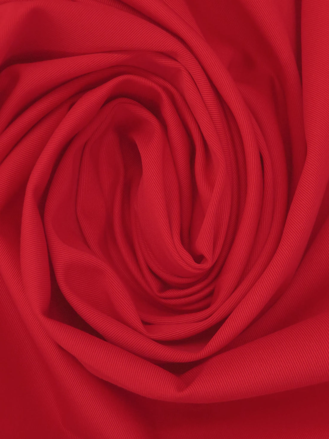 Fire Engine Red 100% Organic Cotton Twill Bottom Weight Woven 56W