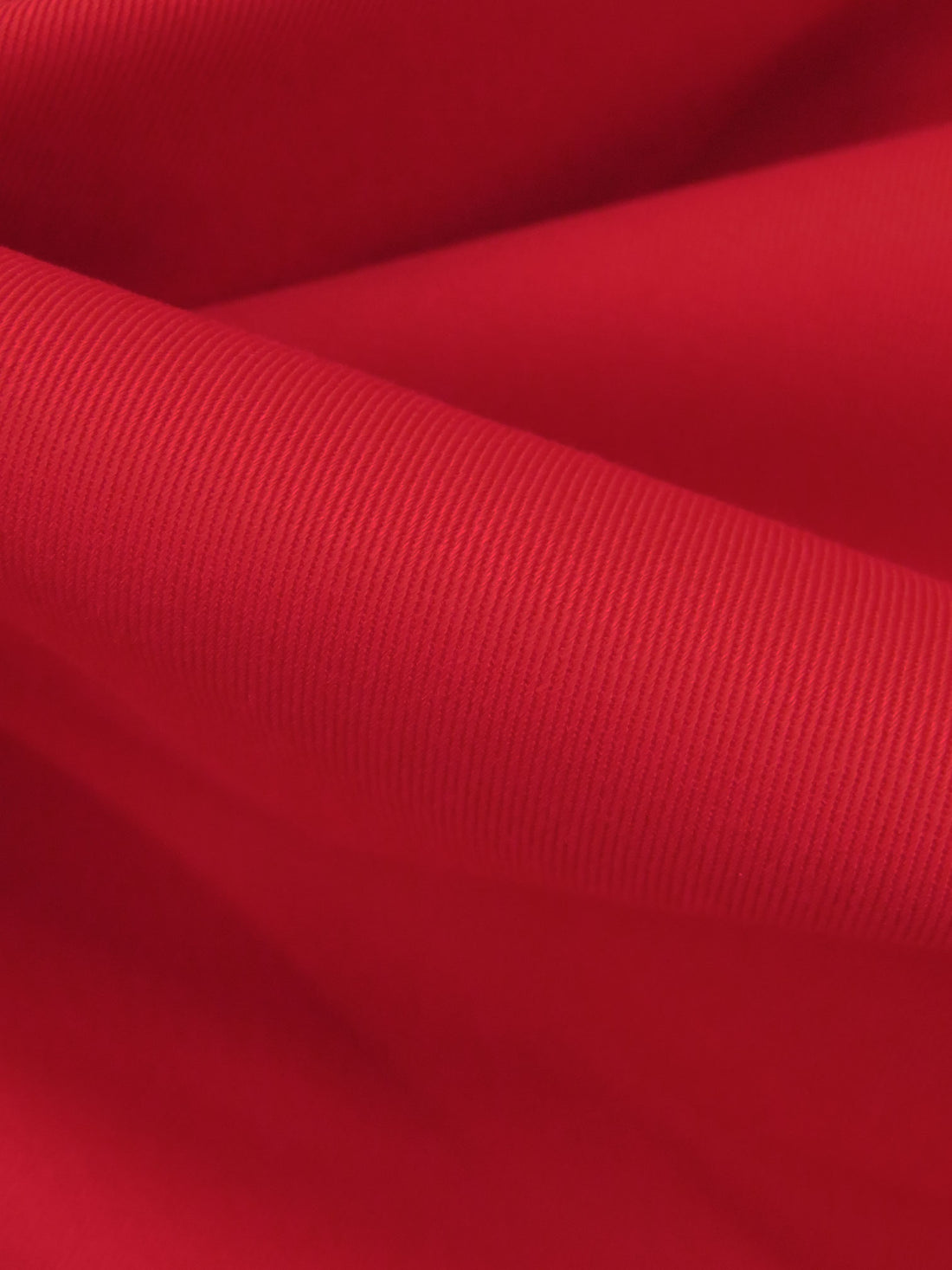 Fire Engine Red 100% Organic Cotton Twill Bottom Weight Woven 56W