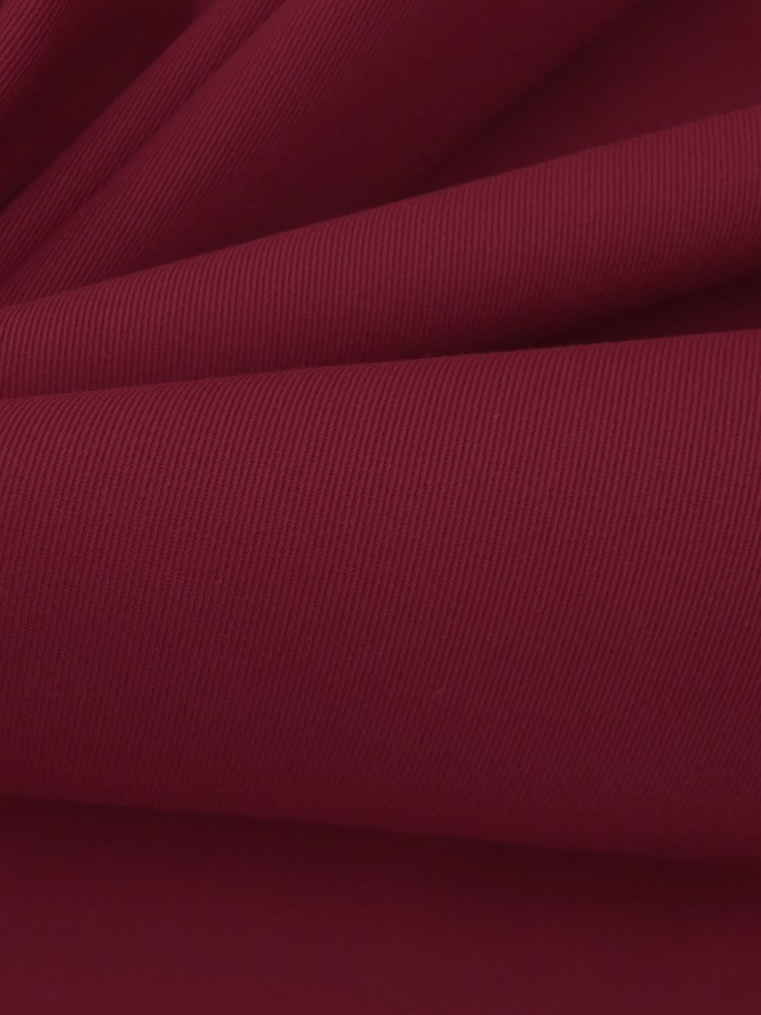 Dark Scarlet 100% Organic Cotton Twill Bottom Weight Woven 56W