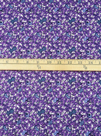 Cadmium Violet/White/Jordy Blue/Multi Cotton/Lycra Floral & Tropical Fruit Print Stretch Twill Shirt Weight Woven 54W