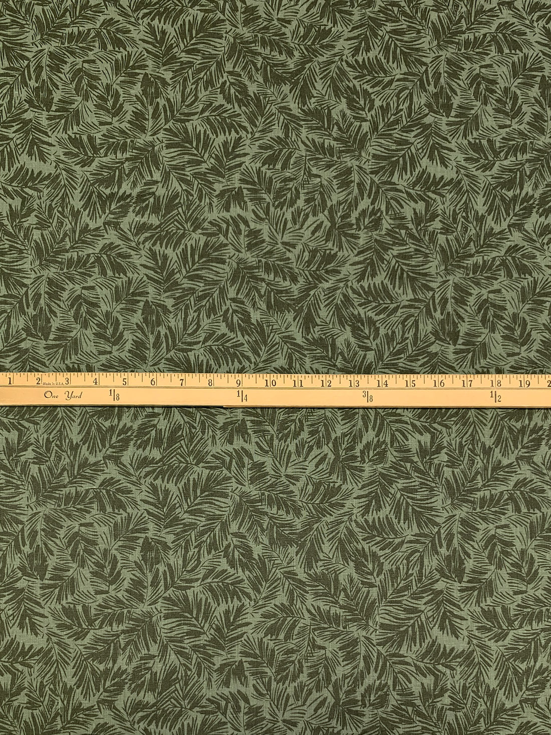 Rifle Green/Dusty Old Forest 100% Linen Floral Print Shirt Weight Woven 60W