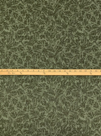 Rifle Green/Dusty Old Forest 100% Linen Floral Print Shirt Weight Woven 60W
