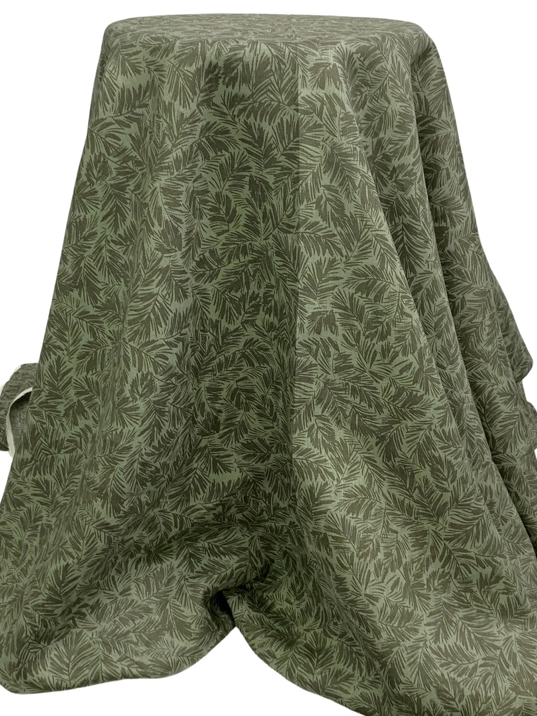 Rifle Green/Dusty Old Forest 100% Linen Floral Print Shirt Weight Woven 60W