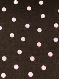 Royal Brown/White 100% Linen Scattered Dot Print Shirt Weight Woven 52W