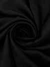 Black 100% Linen Mid-Weight Woven 57W