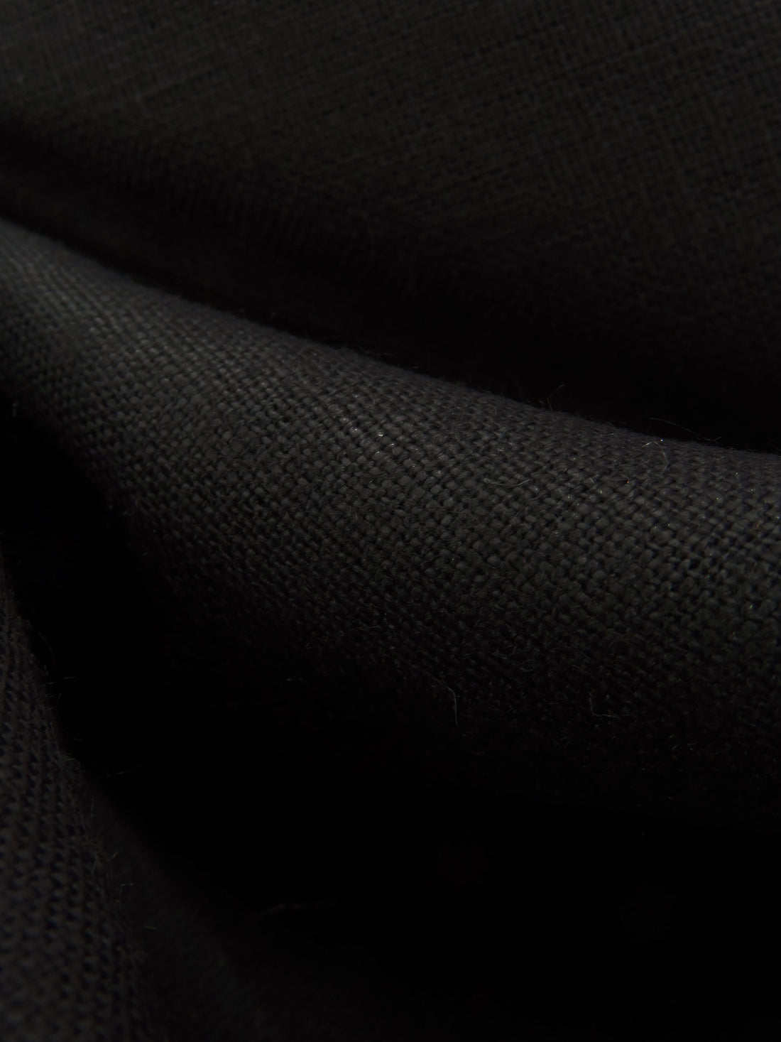 Black 100% Linen Mid-Weight Woven 57W