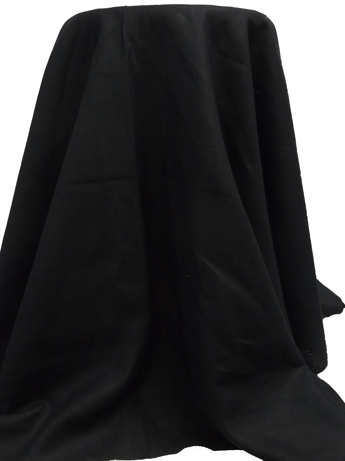 Black 100% Linen Mid-Weight Woven 57W