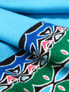 Sky Blue/Green Apple/White/Multi Polyester/Lycra Abstract Print ITY Knit - Famous Dress Designer - 66W